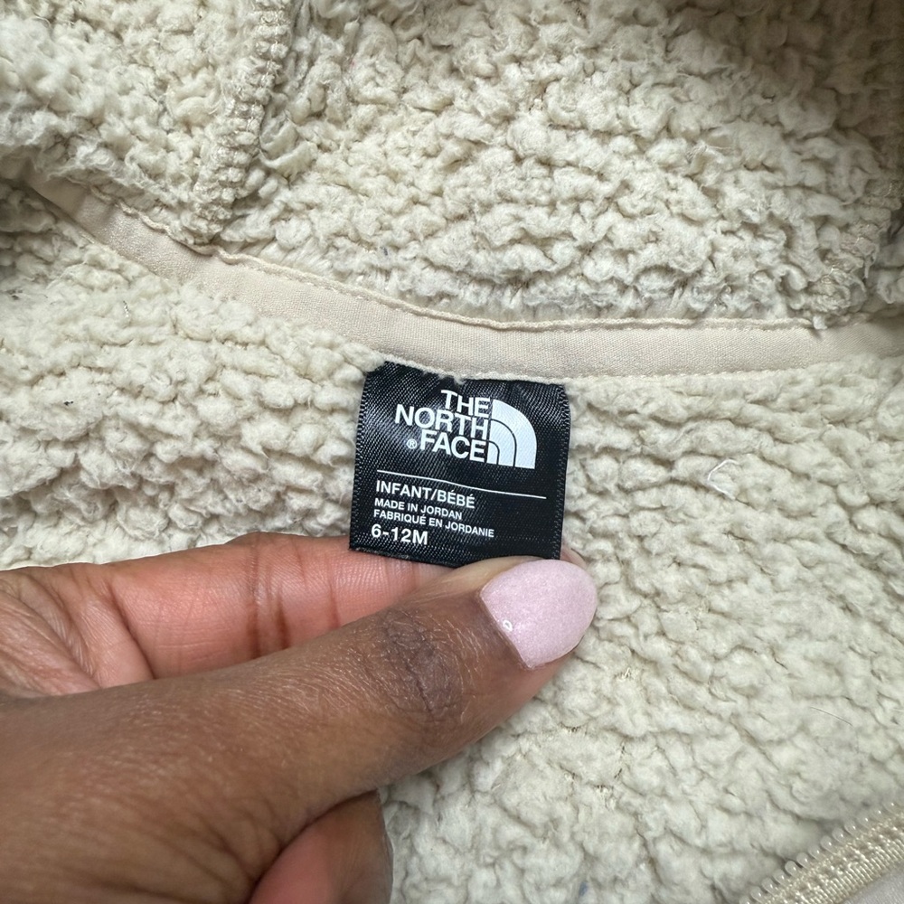 The North Face Beige Fleece Infant Hoodie - Picture 6 of 7